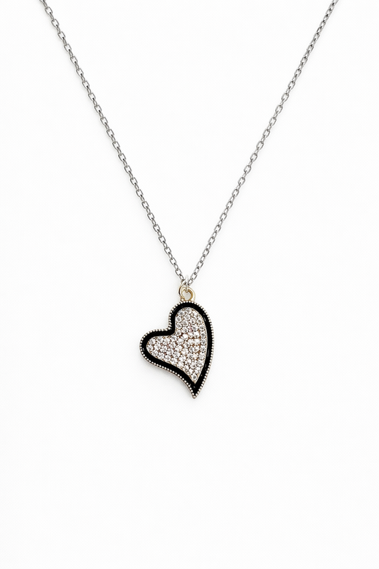 Pavé Heart Pendant Necklace