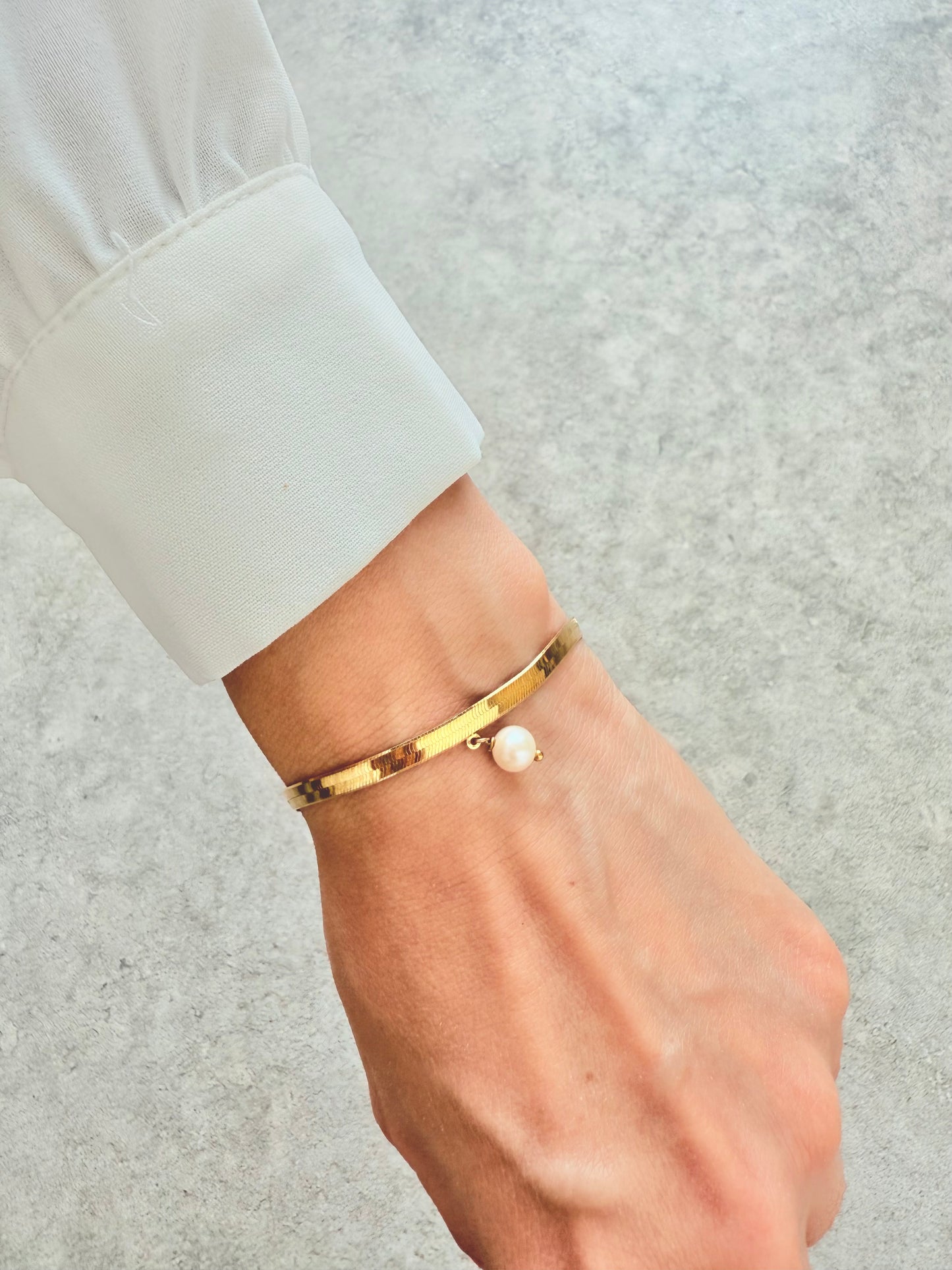 Herringbone Pearl bracelet