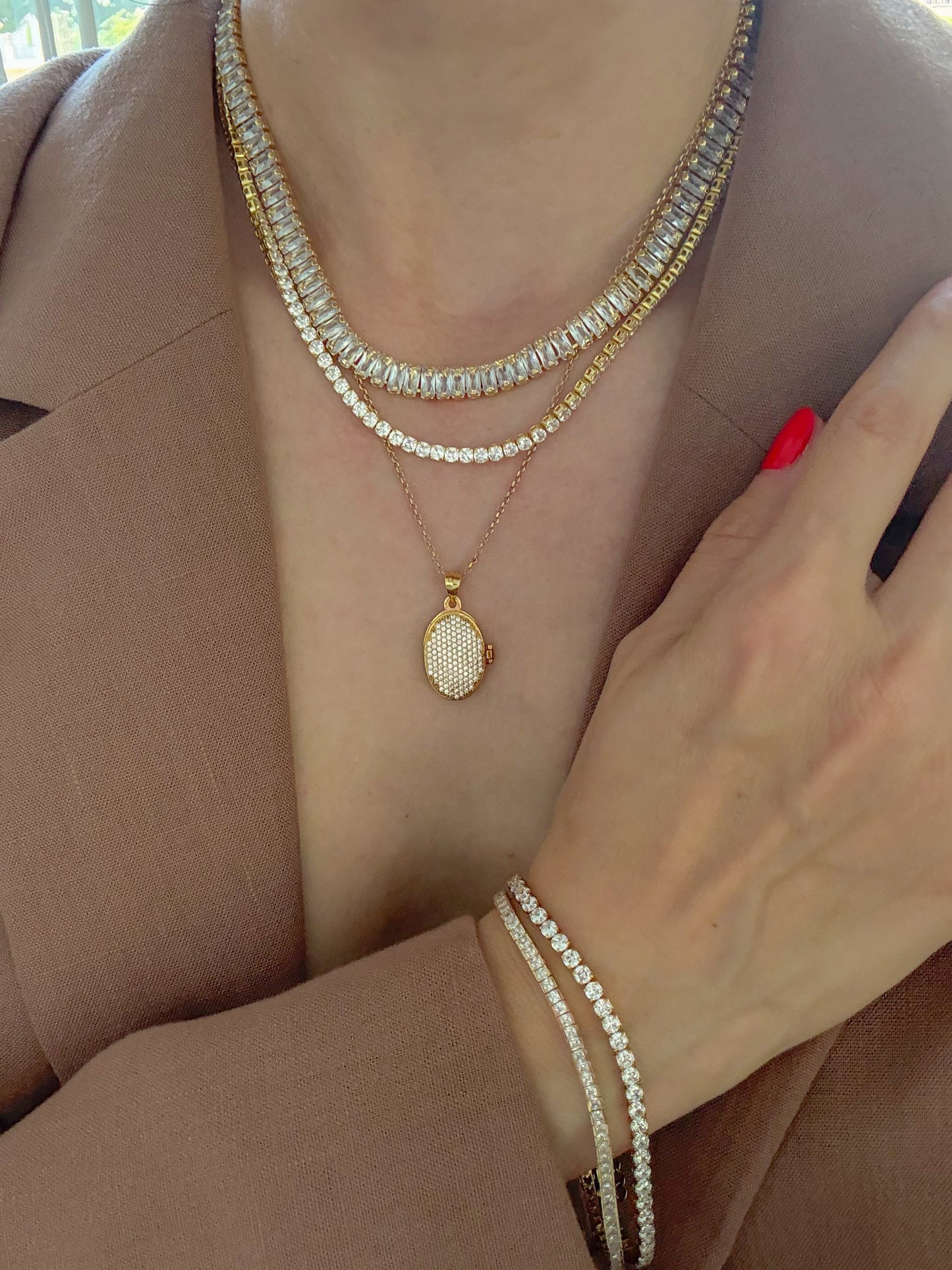 Aurora Baguette Choker necklace