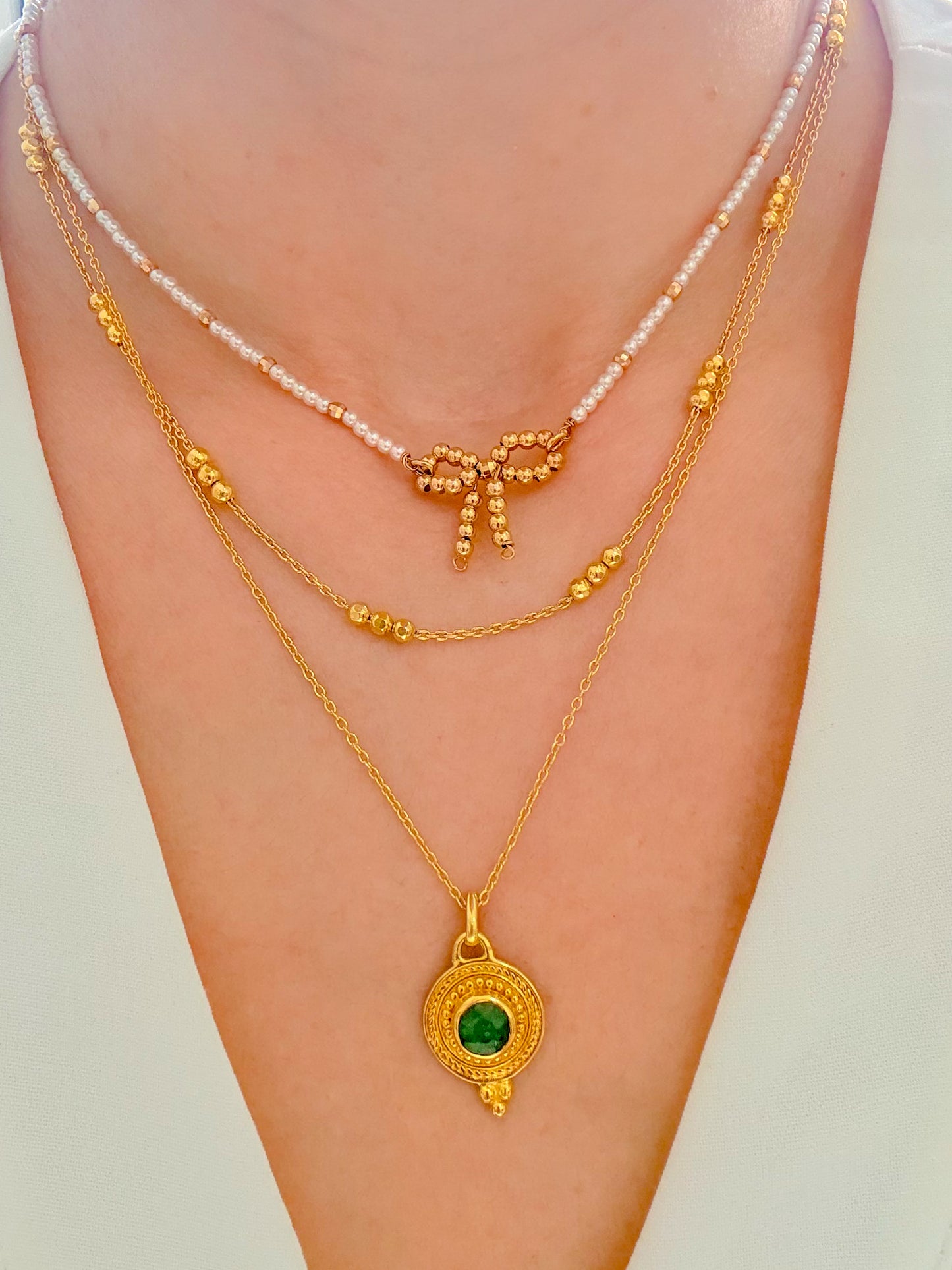 Gold Beaded Necklace