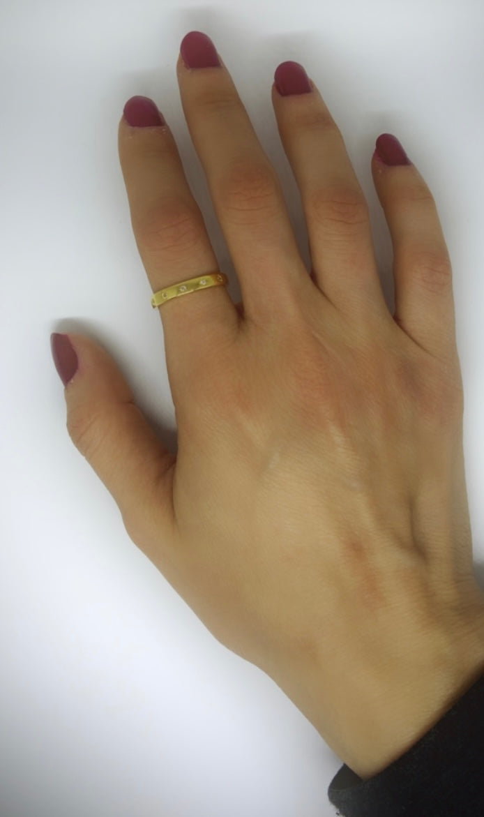 Gold stacking ring