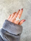 Floral Pavé Adjustable Cubic Zirconia Ring