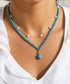 14K Gold & Natural Turquoise Drop Necklace