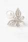Butterfly Embrace Pearl Ring