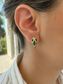 Emerald Snake Hoop Earrings