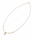 Pearl Necklace with Mother of Pearl Square Charm
