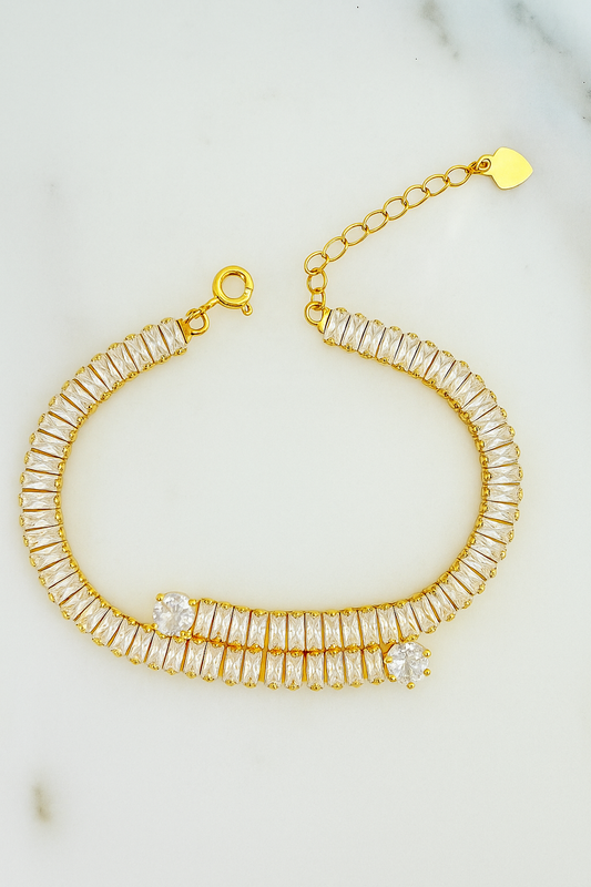 Twin Emerald Glow Tennis bracelet