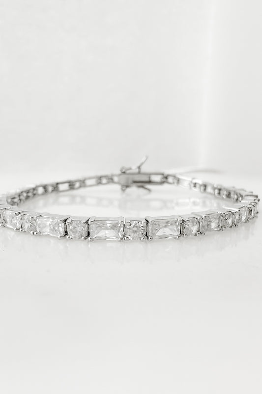 Diamond bracelet on a white background