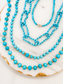 14k Gold Turquoise & Gold Hematite Beaded Necklace
