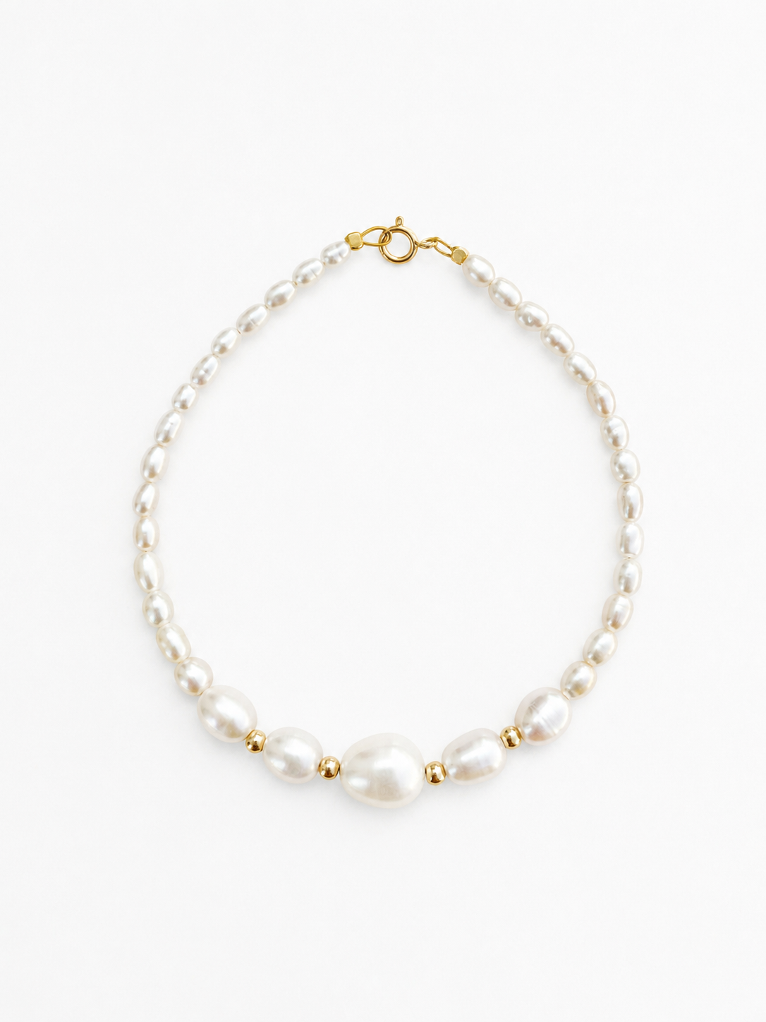 14K Gold Accents Pearl Bracelet