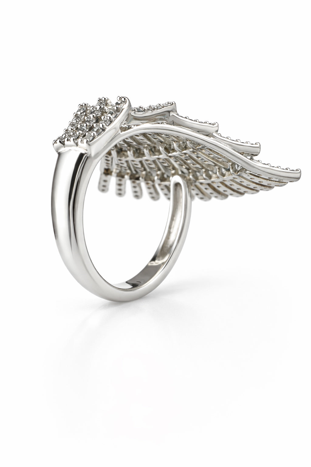 Radiant Fan Pavé Adjustable Cubic Zirconia Ring