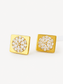 Floral Zirconia Statement Stud Earrings