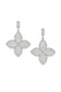 Floral Pavé Drop Earrings with Cubic Zirconia