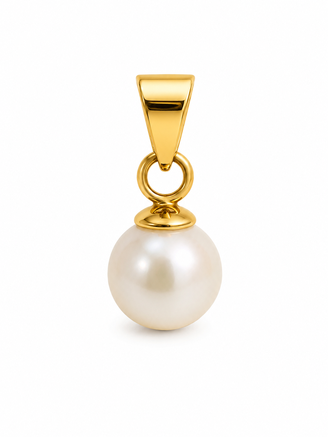 14K Yellow Gold Japanese Akoya Pearl Pendant