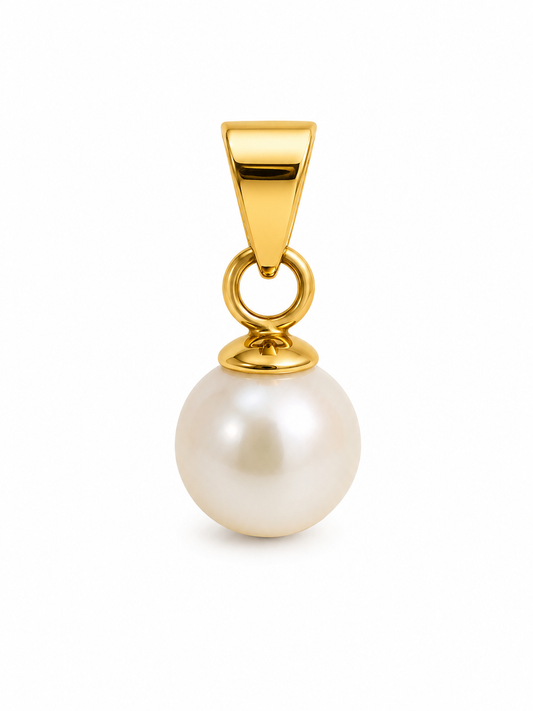 14K Yellow Gold Japanese Akoya Pearl Pendant (5.5-6mm)