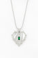 Mother of Pearl Emerald Heart Necklace