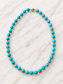 14k Gold Turquoise & Gold Hematite Beaded Necklace