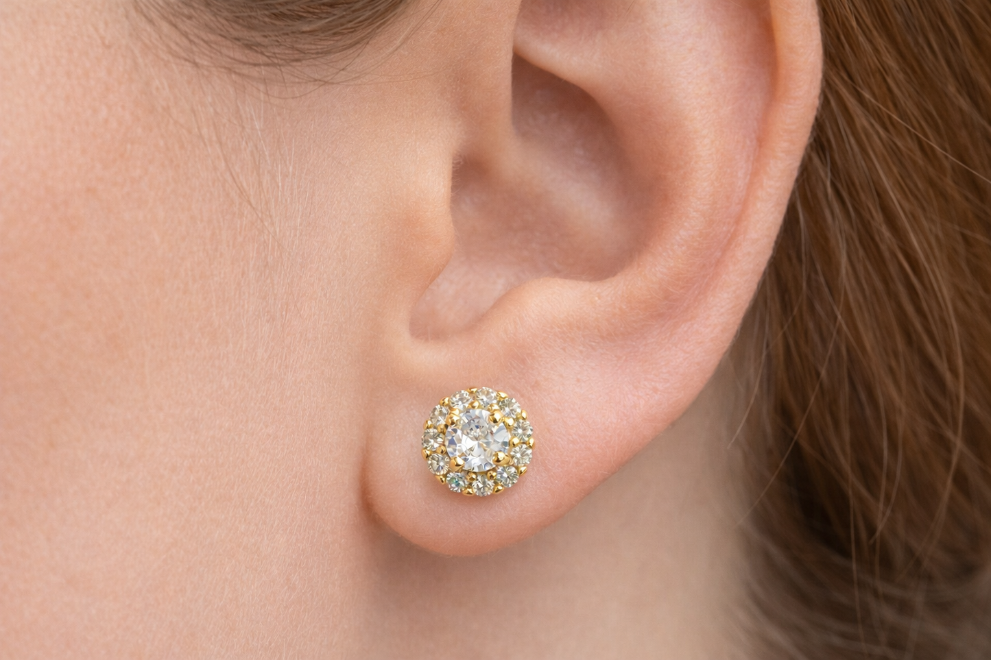 Celeste Halo Stud Earrings