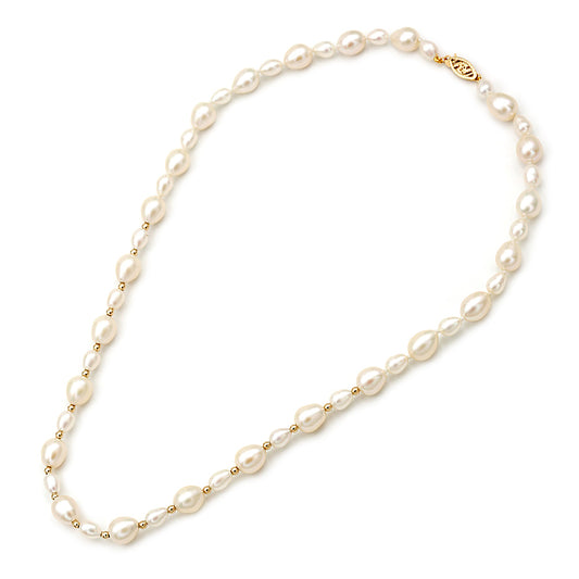 14k Gold Mediterranean Pearl Necklace