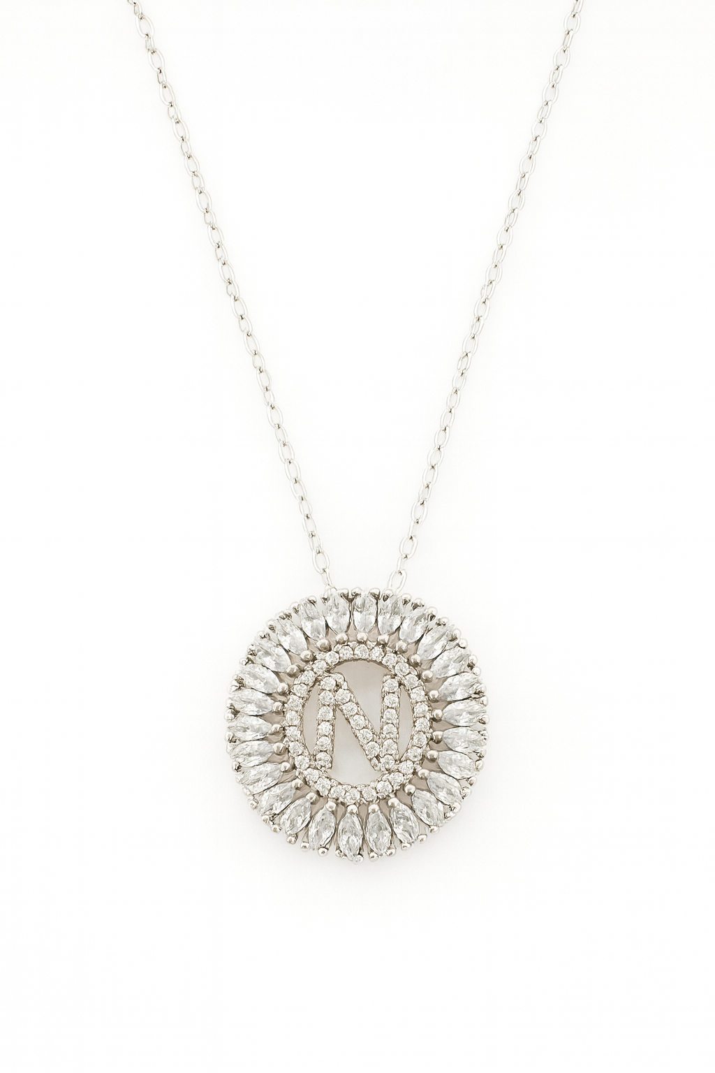 Letter “N” Pendant Necklace (Chain included)