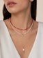 14k Gold Eye Freshwater Pearl Necklace