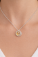Circular Pavé Pendant Necklace with Cubic Zirconia – Sterling Silver