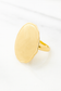 Gold Round Disc Ring