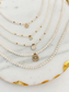 Pearl Necklace with Mother of Pearl Square Charm