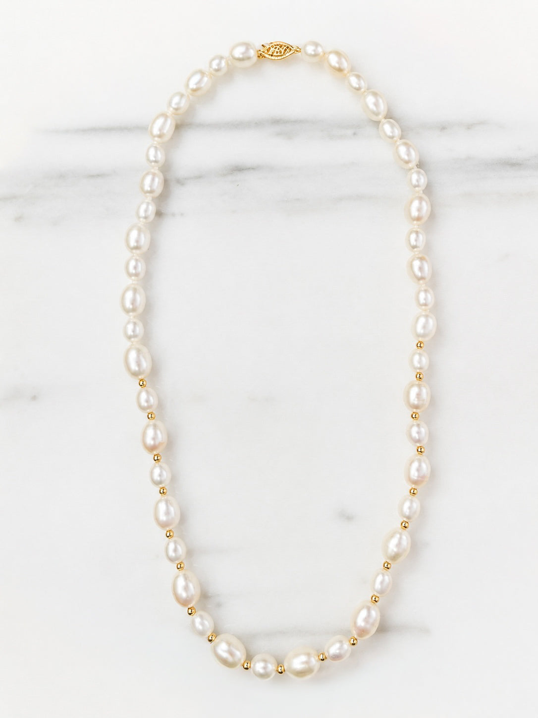 14k Gold Mediterranean Pearl Necklace