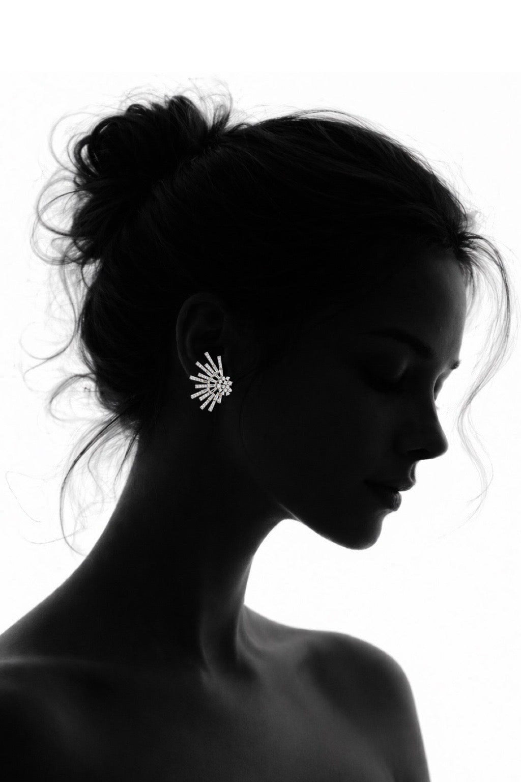 Radiant Sun Stud Cubic Zirconia Earrings