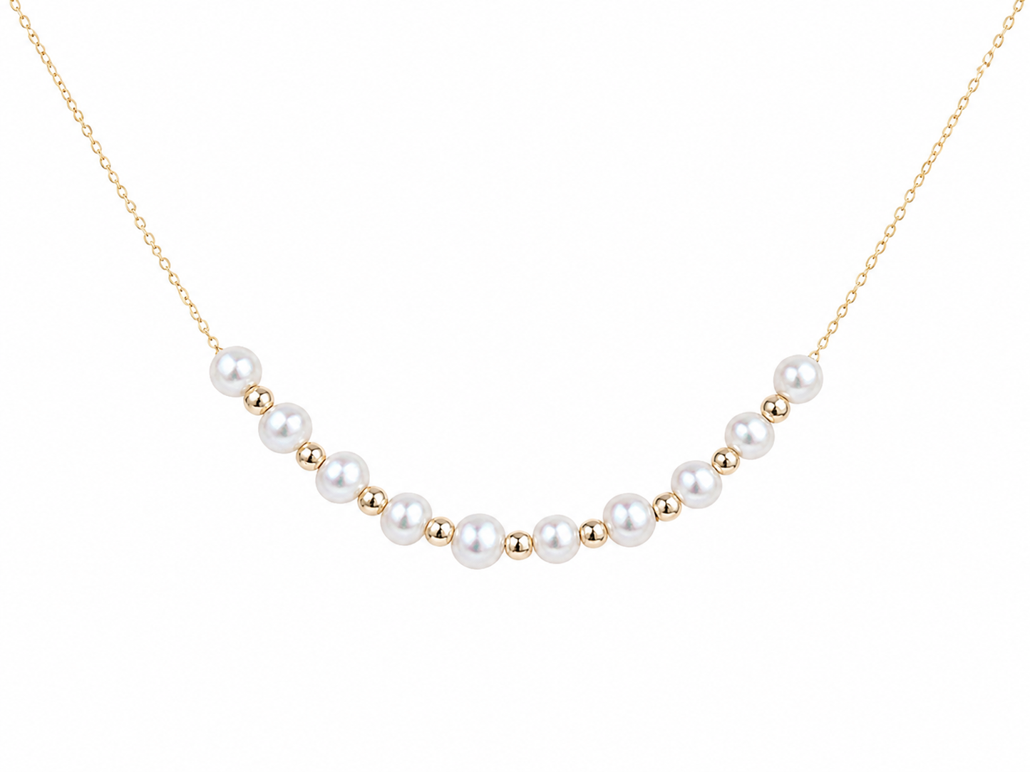 14k Gold Accent Pearl Necklace