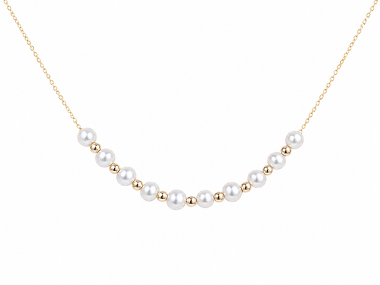 14k Gold Accent Pearl Necklace