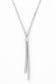 Y-Drop Necklace with Square Cubic Zirconia – Sterling Silver