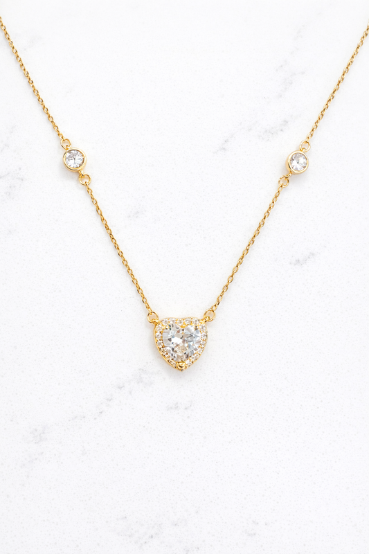 Radiant Heart Station Necklace