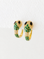 Emerald Snake Hoop Earrings