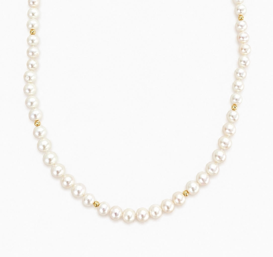 14k Gold Classic Pearl Necklace