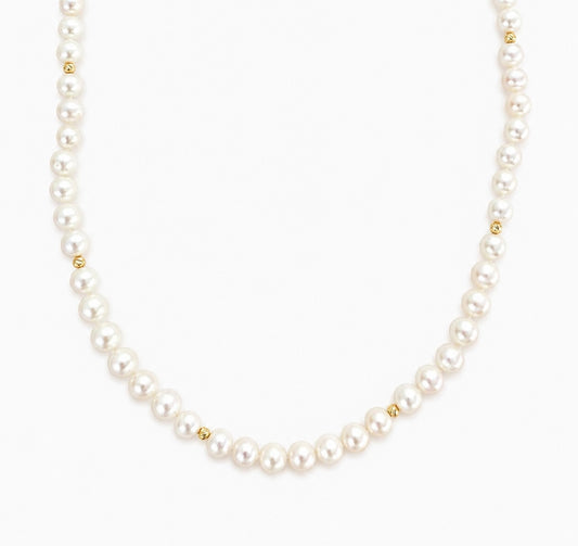 14k Gold Classic Pearl Necklace