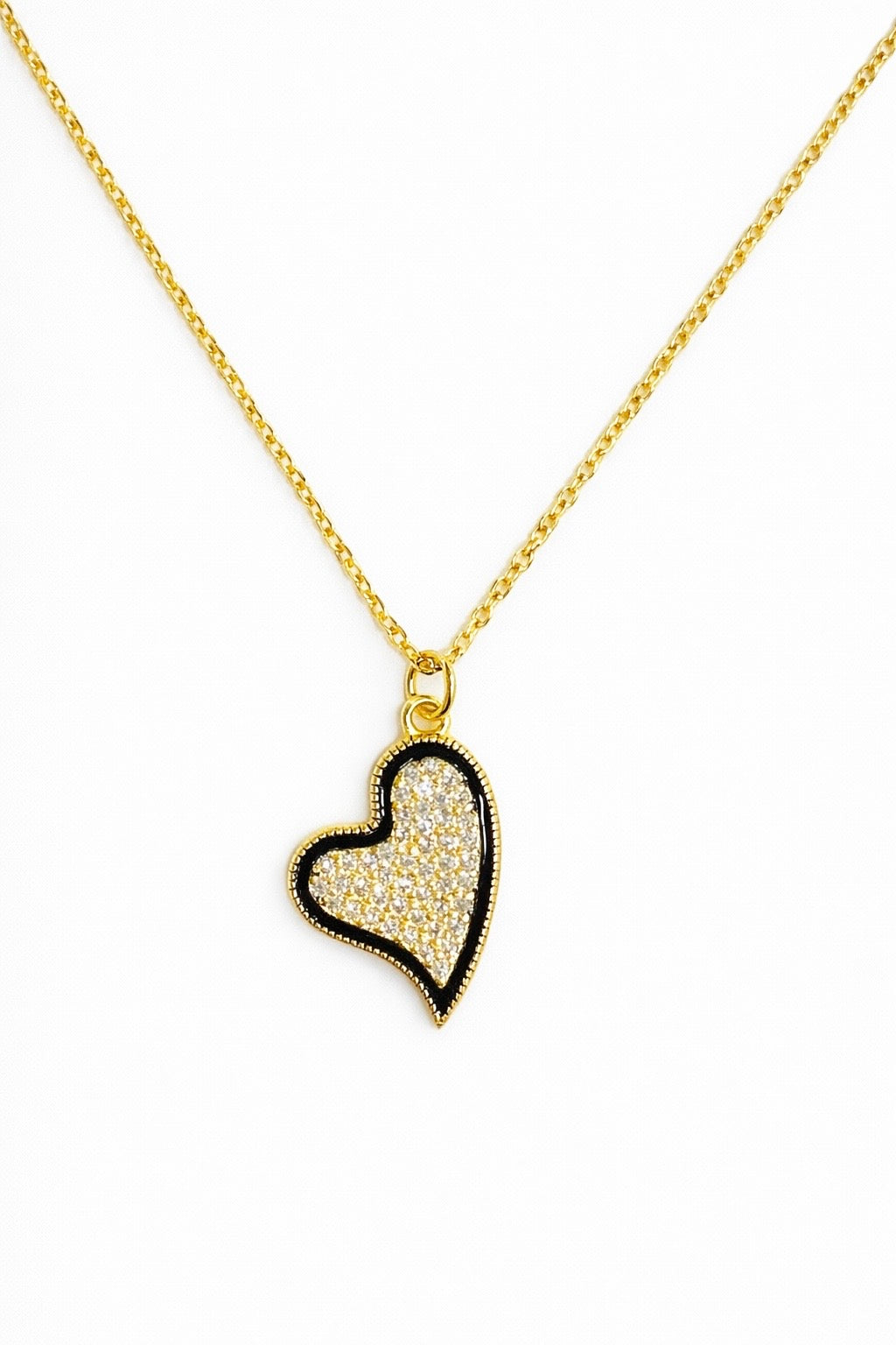 Pavé Heart Pendant Necklace