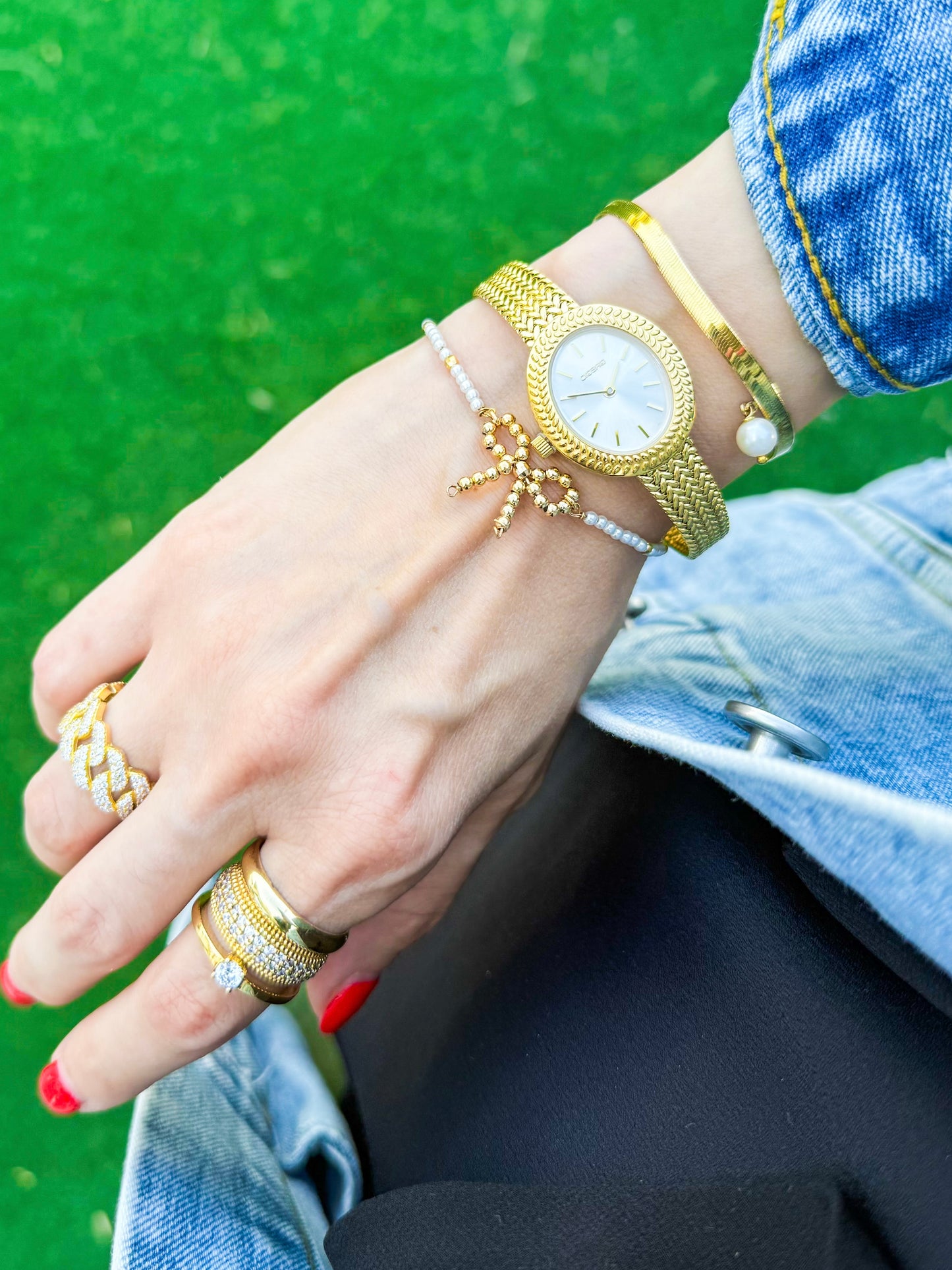 Herringbone Pearl bracelet