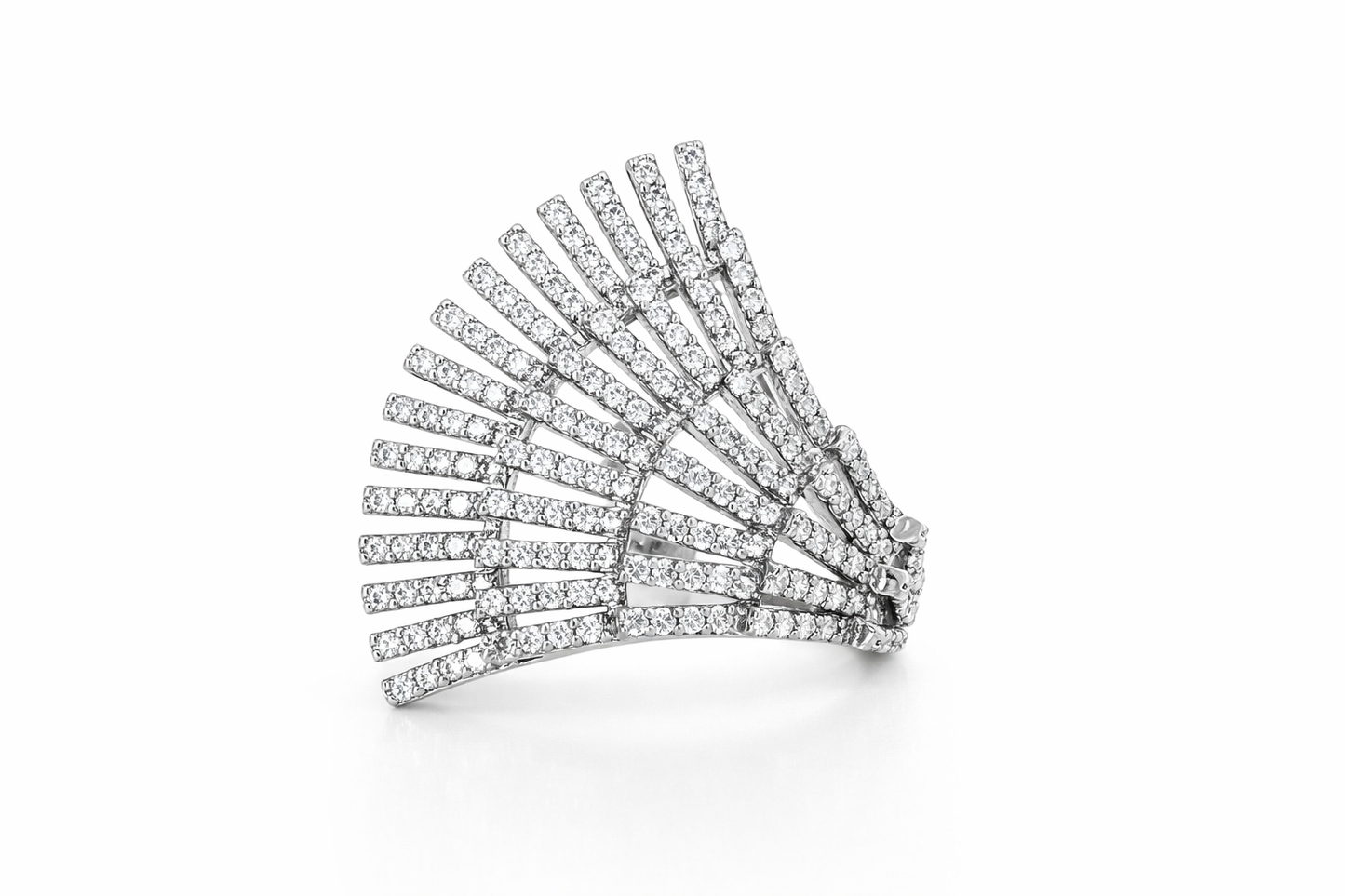 Radiant Fan Pavé Adjustable Cubic Zirconia Ring