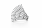 Radiant Fan Pavé Adjustable Cubic Zirconia Ring