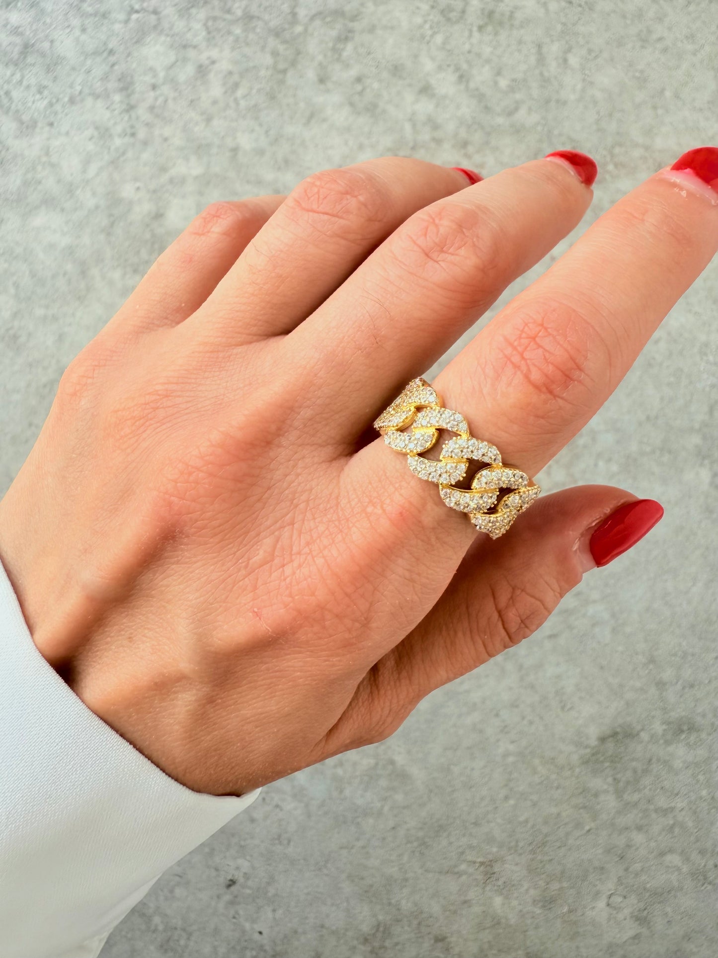 Cuban link ring