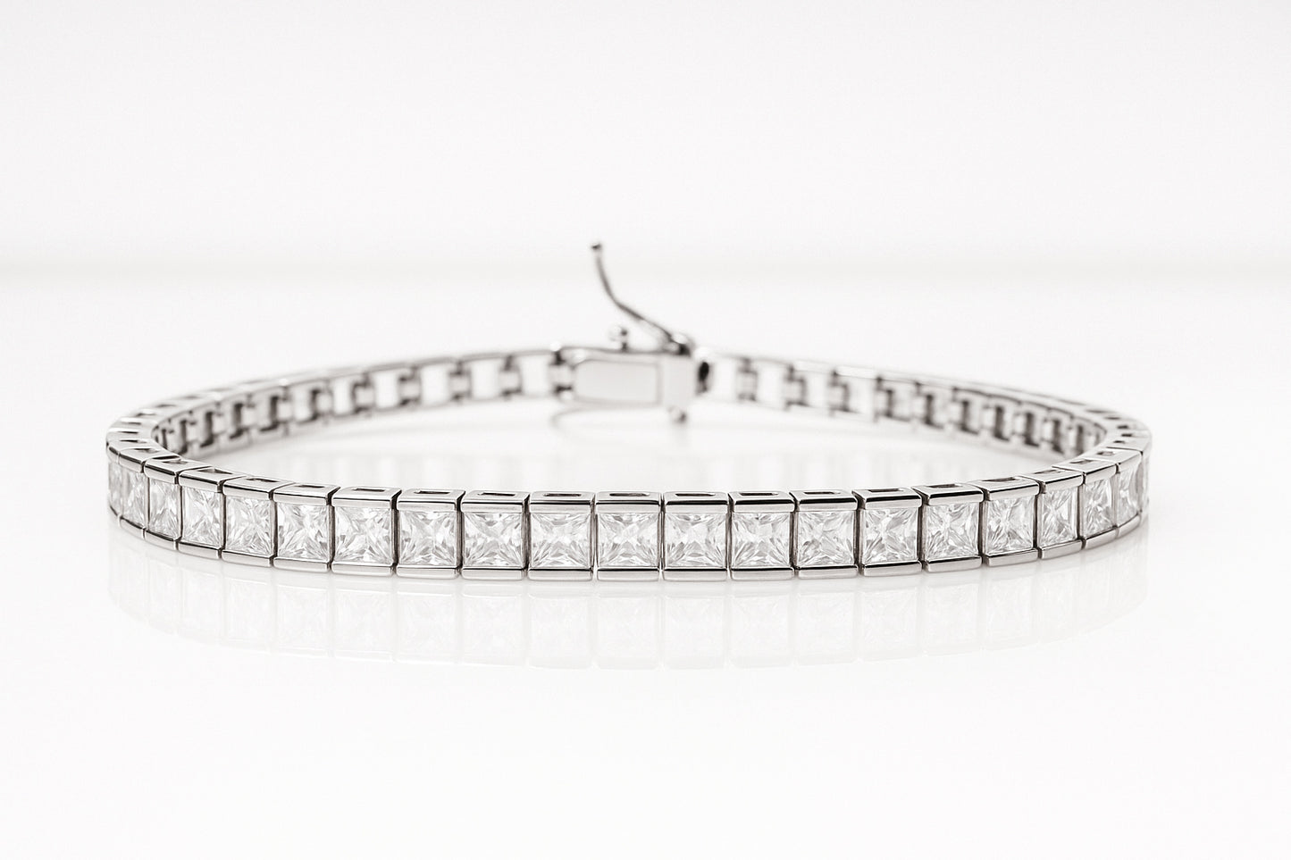 Channel-set Cubic Zirconia Tennis Bracelet