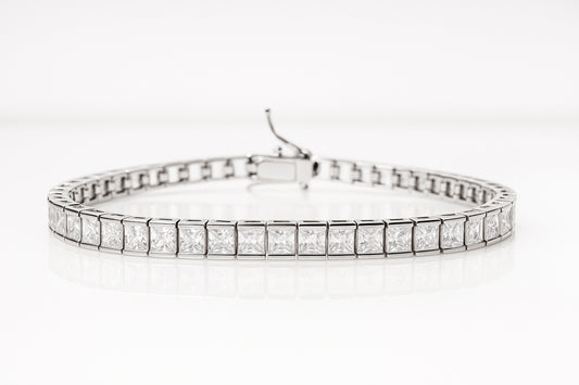 Channel-set Cubic Zirconia Tennis Bracelet