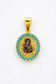 Turquoise Holy Mary & Baby Jesus necklace
