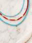 14k Gold Red Coral Beaded Necklace