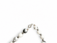 14k White Gold White Agate & Hematite Necklace