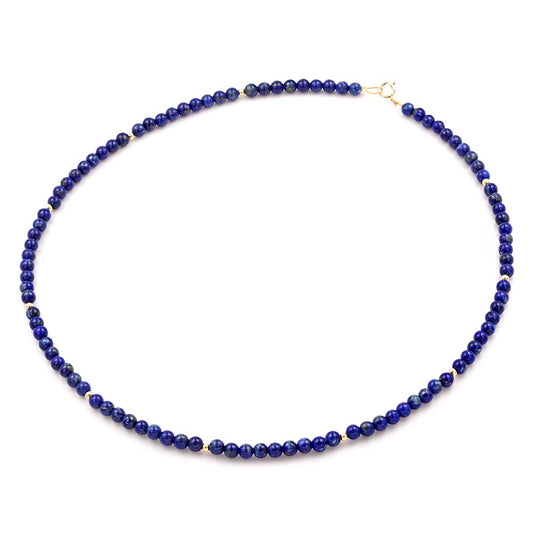 14k Gold Classic Lapis Lazuli Necklace