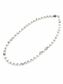14k White Gold White Agate & Hematite Necklace