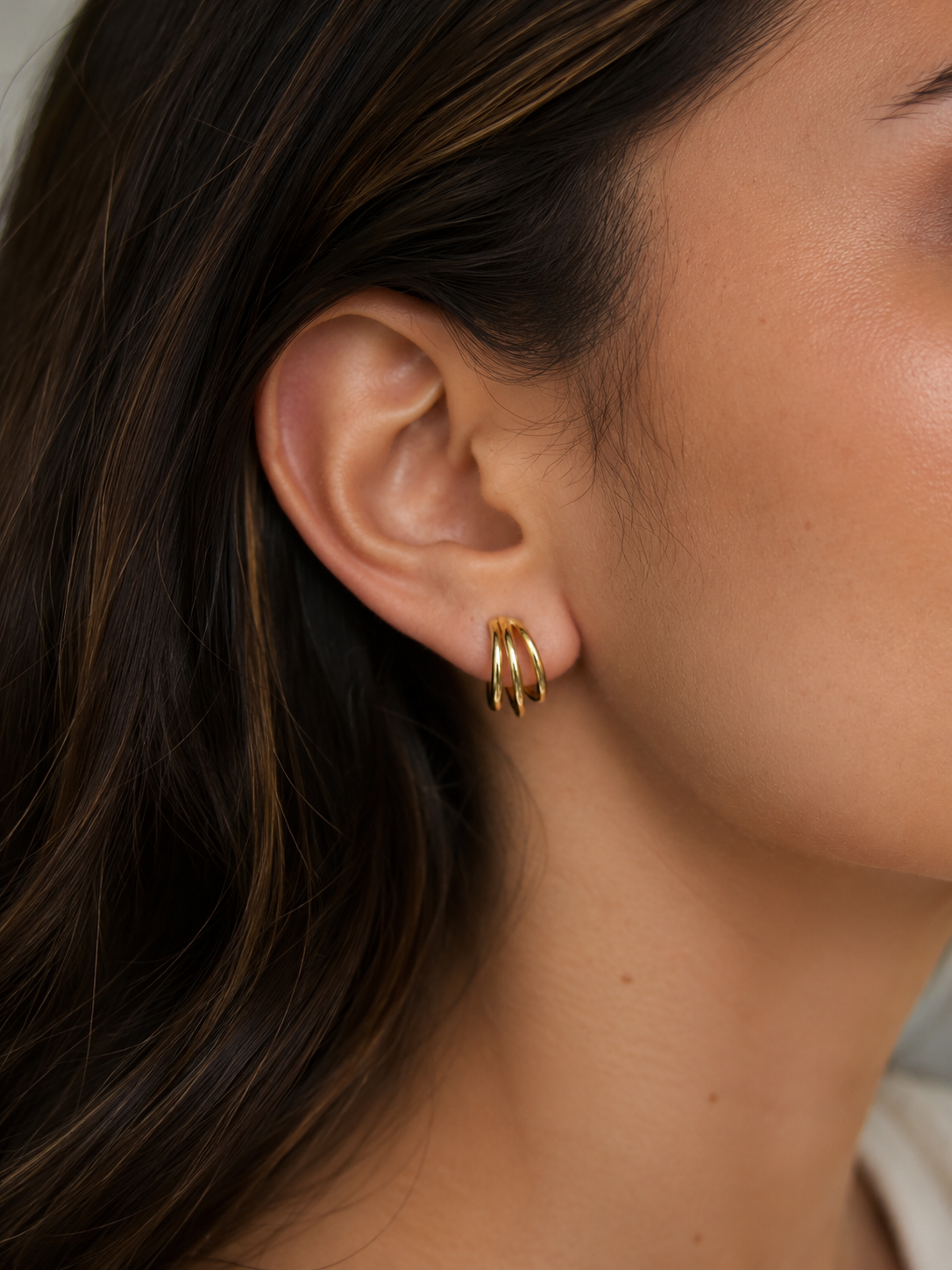 Triple Hoop Earrings